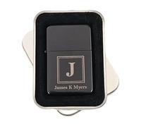Personalised Lighter With Your Name and Initial + Gift Tin + Reverse engraving