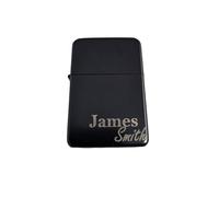 Personalised Lighter With Your Name or Initals + Gift Tin + Reverse engraving (Style1)