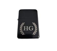 Personalised Lighter With Your Name or Initals + Gift Tin + Reverse engraving (Style5)