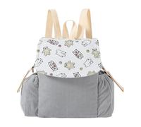 Personalised Lightweight Woodland Animal School Bag with Pockets (Gray)