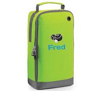 Personalised Lime Green Lawn Bowls Shoe Bag - Golf & Bowling Design Gifts