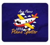Personalised Little Plane Spotter Aeroplane Mouse Mat Pad 24cm x 19cm