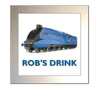 Personalised LNER No.4468 "MALLARD" Steam Locomotive Glass Drinks Coaster