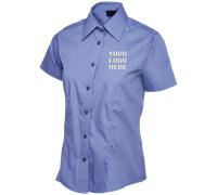 Personalised Logo Embroidered Uneek UC712 Ladies Poplin Half Sleeve Shirt