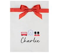 Personalised London Embroidered Tea Towel