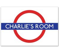 Personalised London Underground Door Sign Vinyl Sticker Decal Office Shed Bedroom