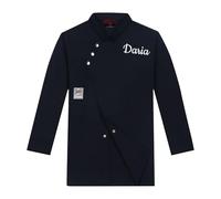 Personalised Long Sleeves Chef Jacket for Men Women Mesh Breathable Fabric Stain-Resistant Chef Coat with Custom Embroidery Kitchen Workwear for Baking, Catering, Restaurant, Hotel