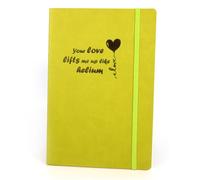 Personalised Love-design Notebook A5 ( Lime ) ~ custom made notepad
