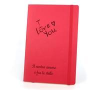 Personalised Love-design Notebook A5 ( Red ) ~ custom made notepad