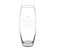 Personalised Love Heart Bullet Vase Personalised Memento Company Clear One Size