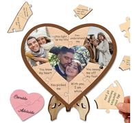 Personalised Love Story Jigsaw Puzzle - Custom Photo & Message Gift for Him/Her, Reasons Why I Love You Romantic Anniversary Valentine's Gift (Puzzle Gift)