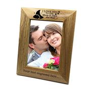 Personalised Love You To The Moon And Stars & Back Wooden Photo Frame Gift (4 x 6 Inch)