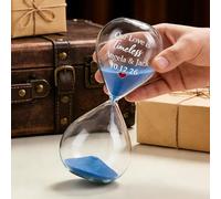 Personalised Lover Sand Timer Customised Gifts for Women 5mins/10mins/15mins/30mins/45mins Timeless Glass Hourglass with Text Home Decoration Anniversary Valentines Birthday Gift for Her (Style 01)