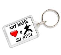 Personalised Loves Jiu Jitsu Keyring Ideal Birthday Gift AK202