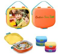 Personalised Lunch Box Kids,Design Your Own Personalised Lunch Bag Add Photo Text, Lunch Bag Kids for Nursery Back to School Starters All Ages Little Girls Lunch Time Food Storage (B)