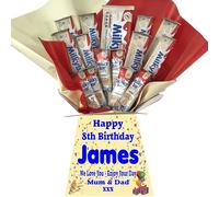 Personalised Luxury Chocolate Bouquet Hamper - Personalised Sweet Gift for Him or Her - Great Choice for Birthdays, Christmas or Any Occasion (Compatible With MILKYBAR)