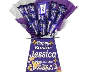 Personalised Luxury Chocolate Bouquet Hamper - Personalised Sweet Gift for Him or Her - Great Choice for Birthdays, Christmas or Any Occasion (Compatible With CADBURY DAIRYMILK)
