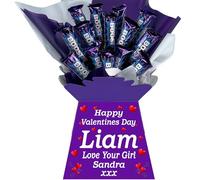 Personalised Luxury Chocolate Bouquet Hamper - Personalised Sweet Gift for Him or Her - Perfect for Birthdays, Christmas or Any Occasion (Compatible With BOOST)