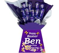 Personalised Luxury Chocolate Bouquet Hamper - Personalised Sweet Gift for Him or Her - Perfect for Birthdays, Christmas or Any Occasion (Compatible CADBURY DAIRY MILK)