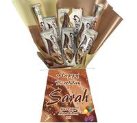 Personalised Luxury Chocolate Bouquet Hamper - Personalised Sweet Gift for Him or Her - Perfect for Birthdays, Christmas or Any Occasion (Compatible GALAXY)