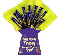 Personalised Luxury Chocolate Bouquet Hamper - Personalised Sweet Gift for Him or Her - Perfect for Birthdays, Christmas or Any Occasion (Compatible With TWIRL)