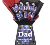 Personalised Luxury Chocolate Bouquet Hamper - Personalised Sweet Gift for Him or Her - Perfect for Birthdays, Christmas or Any Occasion (Compatible with Snickers)
