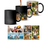 Personalised Magic Photo Mug - Custom Heat Changing Mug with Your Own Photo & Text - Colour Reveal Coffee Cup - Unique Gift for Birthdays, Christmas, Weddings - Premium Ceramic, 11oz, Surprise Effect