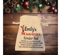 Personalised Magical Reindeer Food Bag. Great Christmas fun for the kids on Christmas Eve with the name of the child on the bag.