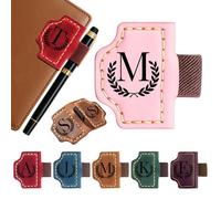 Personalised Magnetic Book Marks, Magnetic Bookmarks for Women,Personalized Leather Pen Holder Bookmark, Journals - Gift for Men, Women, Students, Teachers, Book Lovers (Pink, M)