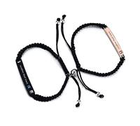 Personalised Magnetic Couple Bracelets - Customised Handmade Promise Mutual Attraction Matching Bracelets For His Her Engraving Name Relationship Bracelet Gifts For Husband Wife Boyfriend Girlfriend