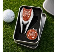 Personalised Magnetic Golf Divot Repair Tool & Ball Marker Set Dad Gifts from Daughter Son Custom Stainless Steel Golf Ball Markers for Putting Green Fathers Day Birthday Gift for Men Grandad Husband