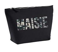 Personalised Make Up Accessory Bag Any Name In Black Colour Camo Camouflage Leopard Or Zebra Print Birthdays Weddings Christmas (Camouflage)