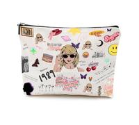 Personalised Make Up Bag Music Lover Gifts for Women Portable Makeup Zipper Cosmetic Bag Album Name Cosmetic Bag and Singer Tour Fans Gifts Toiletry Bag Makeup Bags for Mum Daughter Sister