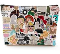 Personalised Make Up Bag Music Lover Gifts for Women Portable Makeup Zipper Cosmetic Bag Album Name Cosmetic Bag and Singer Tour Fans Gifts Toiletry Bag Makeup Bags for Daughter Sister Friend
