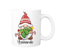 Personalised Male Christmas Gonk Mug - Festive Gnome Hot Chocolate Cup, Xmas Movie Watching Mug, Secret Santa Gift, Stocking Filler, Gonk Lover Present, Christmas Eve Box Idea (Design 4)