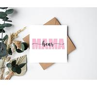 PERSONALISED Mama Bear luxury Card - mother's day, working mum, pregnancy, new baby, friendship, mum's birthday Standard