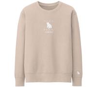 Personalised Mama Bear Sweatshirt Signature Puff Print Custom Child Names Year Of Birth Jumper for Mother's Day Birthday Mum Gift Idea, M, Natural Stone