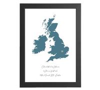 Personalised Map Location Print - Treasured Memory Gift for Couples | Custom Spot Print for 1st Wedding Anniversary or New Home