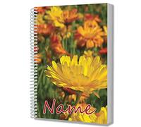 Personalised Marigold Flowers A5 Notepad Notebook Drawing Writing Jotter