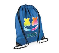 Personalised Marsh mallow art Bag, Dj Lover Gift, Singer Gift, Gift For Men, Women, Girl Boy, Birthday Bagpack Drawstring Bag, PE Gym Kit Swimming, Sport Rucksack. (Sapphire Blue)