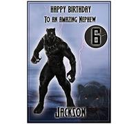 Personalised Marvel Avengers Black Panther Birthday Card