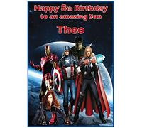 Personalised Marvel Avengers Space Inspired Birthday Card