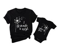 Personalised Matching Mother's Day I Made a wish, I came true T-Shirt, Bodysuit, Kids T-Shirt | Set of 2 | Mother & Son or Daughter Matching Outfit