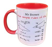 Personalised Maths Simple Rules Mug - Trigonometry Mug - Personalised Maths Teacher Mug - Maths Student Mug - Maths Teacher Gift (Blue)
