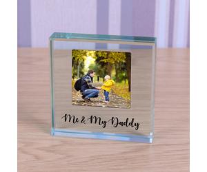 Personalised Me & My Daddy Photo Glass Token