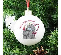 Personalised Me to You Couples Christmas Bauble, 1st Christmas Together, Tree Decorations, Me To You, Round Bauble Decoration