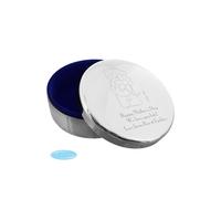 Personalised Me to You Flower Round Trinket Box Personalised Memento Company Metallic Silver One Size