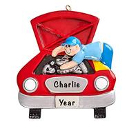 Personalised Mechanic Ornament 2025 - Fast & Free 24h Customisation - Car Christmas Ornaments for Tree - Custom Gift Wrapped Occupations Keepsake for Car Mechanics