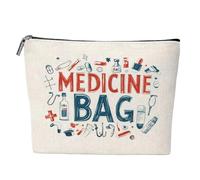 Personalised Medicine Bag,Portable Travel Storage Bag with Zipper,Small Makeup Bag Organizer for Women,Storage Case for Medicines,Travel Accessories for Medications, Pi/lls, First Ai/d & Cosm/etics