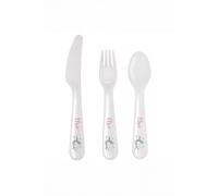Personalised Memento Company Men's Personalised Baby Unicorn Plastic Cutlery in White Personalised Memento Company White